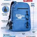 SandShark 25L Waterproof Backpack IP67 Submersible Backpack with Airtight Zipper, TPU Shell, Laptop Sleeve Waterproof Dry Bag for Boating, Beach, Swim, Travel & Water Sports