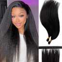 Yaki Human Crochet Hair Pre-Separated Knotless Invisible Real Human Hair Extensions Salon-Level Lightweight Reusable No Tangle Shedding Thick For Boho Braids 50g 20inch