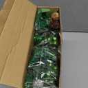 24 Pcs Hanging Christmas Bells for Wreaths Decoration Jingle Bells with Bow and Pinecone Ornaments for Christmas Tree Home Xmas Door Wreath Gifts Holiday Party Decoration(Green)