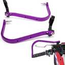 Aluminum Motorcycle Handguard Protector Black Blue For 23-28mm Left Right Handlebar Riding Bracket For Dirt Bike Cruiser Scooter (Purple)