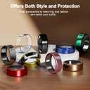 ZOOROO 5 Pack Cover Compatible with Oura Ring Gen 4/Oura Ring Gen 3/3 Horizon, Support Charging with Cover on, Anti-Scratch TPU Protector for Women Men (Clear+Silver+Black+Gold+Rosegold, Size 9)
