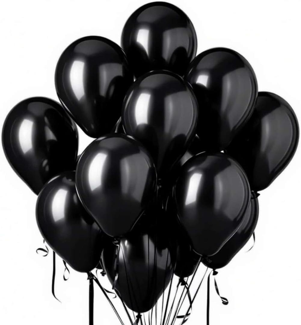 600 Pack Black Balloons - 12 Inch Black Latex Party Balloons - for Wedding, Birthday, Baby Shower