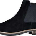 Bruno Marc Men's Suede Leather Chelsea Ankle Boots,Size 13,Black,URBAN-06