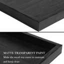 Gurfuy Square Ottoman Table Tray 24" - Rustic Wooden Serving Tray for Farmhouse Decorative Oversized Coffee Table Trays Living Room Kitchen Counter Breakfast Black