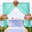 DUOBAO Chiffon Backdrop Curtain 29x120-Inch Tulle Fabric Drapes for Wedding Polyester Sheer Curtains 2 Panels Mint Green Photography Backdrops Drape 5Ftx10Ft Two Panel Backdrops for Party