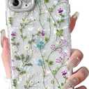 NITITOP Compatible with iPhone 11 Pro Case Cute Flower Floral Shell Textures for Girls Women Soft TPU Slim Hard Back with Lens Protective Phone Cover - Cirrus