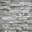 Yancorp 32.8ft Peel and Stick White Grey Wallpaper Stone Brick Wallpaper Self-Adhesive Backsplash Decorative Wallpaper Wall Covering (18" x 394", Light Gray)