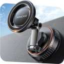 Miracase for MagSafe Car Mount[3600gf Strong Magnet & 89+LBS Suction Base]Vacuum Magnetic Phone Holders for Your Car, 360° Adjustable Dashboard & Windshield Mount with Dash Accents for All Smartphones