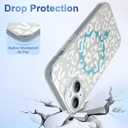 Cute Case for iPhone 15 Case for Women Girls [ Compatible with Magsafe ] Translucent Silver Cheetah Print Pattern Design, Aesthetic Glitter Sparkly Bling Leopard Magnetic Phone Cover