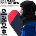 Eurzom 6 Pcs Ski Mask Balaclava for Women Men Warm Winter Fleece Face Mask Hooded Scarf for Cold Weather (Black)