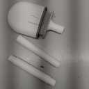 Toilet Brush and Holder Set,Flexible Toilet Bowl Brush Head with Silicone, Compact Size for Storage and Organization, Ventilation Slots Base White