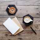 Absorbent Hexagon Black Marble Coasters for Drink with Gold Holder and Cork Base Set of 6 Decorative Tabletop Protection for Bar Kitchen Home and Dining Room