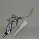 Tornado Dry Cleaning Gun with Brass Adjustable Air Flow Nozzle,Air Blower Gun Quickly Blasts Dirt and Dust from Surface Works with Air Compressor (Silver)