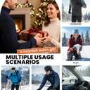 AURUZA Cycling Gloves for Men Winter Cold Weather, Five Fingers Touch Screen Winter Gloves for Men, Waterproof Anti-Slip Warm Gloves Liners for Cycling Biking Walking Sporting Driving (Small, Black)