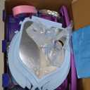 Princess Vanity for Toddlers Girls 3-5 Years Old, Kids Vanity Table and Chair Set with Magic Mirror Light Music, Toddler Makeup Dresser Set, Interactive Pretend Play Dress Up Beauty Salon Toys Gifts