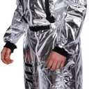 EraSpooky Men's Astronaut Spaceman Costume (Gray, M)