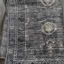 Rugcomf 8x10 Rug Washable Boho Soft Large Area Rug Non-Slip Faux Wool Vintage Rug for Living Room, Farmhouse, Dining Room, Indoor, Kids Playroom (Grey)