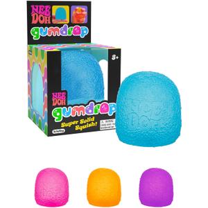 Schylling NeeDoh Gumdrop - Textured Sensory Toy with Super Solid Squish - 2.5" Tall - Colors May Vary (Pack of 1)