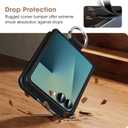 Z Flip 7 Case for Samsung Galaxy Z Flip7 5G, Ring Case for Women Silky Touch Slim Hard PC Matte Back Cover Ultra Thin Z Flip 7 Phone Case Anti-Scratch Protective Cases for Samsung Z Flip 7 5G (Black)
