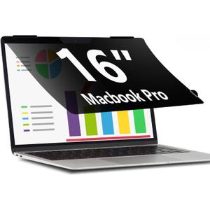 Privacy Screen Filter for MacBook Pro 16 Inch (2021-2024, M1, M2, M3, M4, Pro, Max) | Flip Over Laptop Privacy Shield | Anti-Glare | Eye Protection| Aniti Spy | Blue Light Reduced Protector