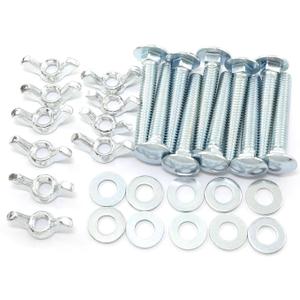 10pcs Carriage Bolts Wing Nuts Wing Screw 5/16-18x2 with Washers Lightweight and Portable for Fasteners