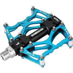 ROCKBROS Mountain Bike Pedals MTB Pedals CNC Non-Slip Lightweight Aluminum Alloy Bicycle Pedals Sealed Bearings Bicycle Platform Pedals 9/16" BMX Road Bike Pedal