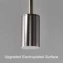 Siittoo Dining Room Light Fixture, Upgraded Dimmable LED Modern Pendant Light with Electroplated Surface, Modern Black LED Hanging Chandelier Light Fixture for Kitchen Island Dining Room,35W,5-Light, 39.4IN