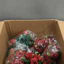 NUPTIO Flower Wedding Centrepieces for Tables - 10 Pcs 9.5in Diameter Crimson Artificial Flowers Rose Ball for Centerpieces Table - Fake Rose Arrangements for Weddings Birthday Party Decor