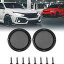 Unifizz Car 2pcs Cover 7" Mesh Protector Car Speaker Cover Woofer Subwoofer Grill Black