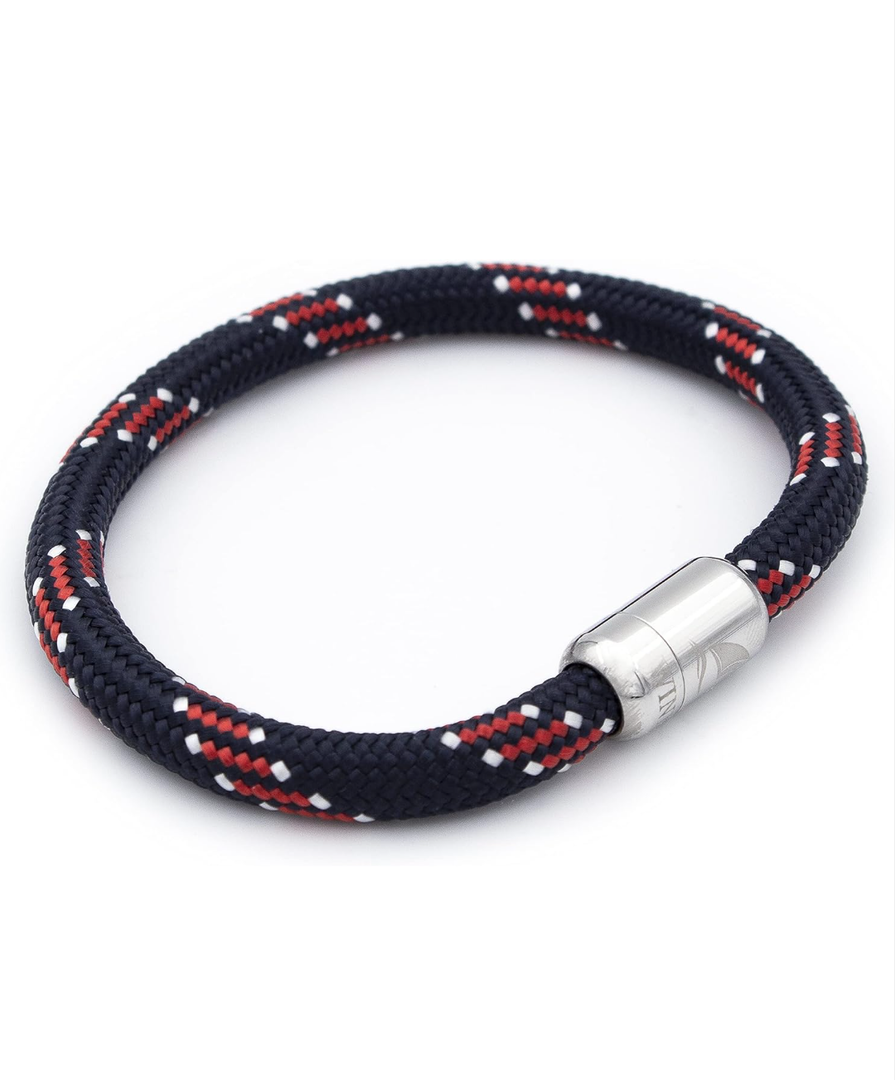WIND PASSION - Paracord Bracelet for Men & Women | Nautical Bracelet Inspired by Sailor Sea Apparel | Handmade with Braided Rope and Magnetic Clasp | For Men and Women looking for a Sports, Athletic or Surf Style | Waterproof Resistant L