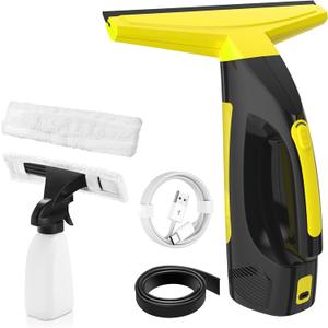 Window Vacuum Squeegee Cordless, Window Vac with Detachable Water Tank and Strong Suction, Electric Window Cleaning Tool for Shower Wall, Mirror, Glass, Car Windshield, Countertop, Tiles