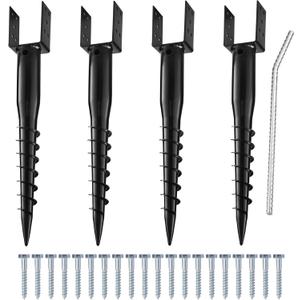 Premium No Dig Ground Anchor DIY Screw in Stake U-Model 27 Inch Fits Standard 4x4 Posts (3.5" X 3.5") Great for Mailbox and Fence Posts