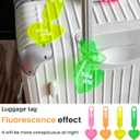 5 x 2pcs, Luggage Tags, Luggage Tag for Suitcase to Quickly Spot Luggage, Baggage Tag, Air Travel and Cruise Essentials Bag Tags with Name and Number, PVC Fluorescent Effect, Not Afraid of Losing (Universal size, Two Colors)