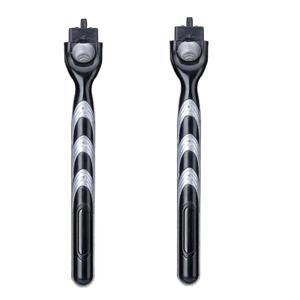 Compatible with Gillette Mach 3 Handle, Non-Slip Ergonomic Razor Handle for Men, Compatible with Mach 3 Turbo & Systems 2 Pack Black (Not Includes Refill Heads)