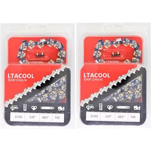 18 Inch Chainsaw Chain 0.063 0.325 74DL Compatible With Stihl 26RM3 74 MS260 MS261 MS270 MS280 MS290 MS360 MS361 MS380; TriLink CL26374TL2 ; Oregon 22BPX074G L74; Husq. H28-74, 2 PACK