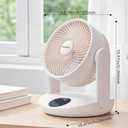 Portable Rechargeable Table Fan with Night Light, 20000mAh Battery Operated Desk Fan Cordless Air Circulator Fan, 12 Speeds, 12H Timer, Camping Fans for Home Office Dorm