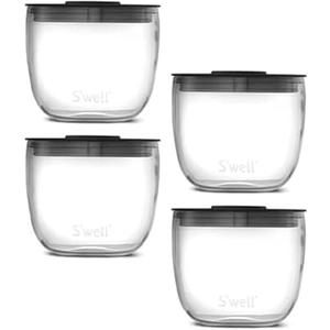 S'well Tritan Prep Bowl Set of 4, 10oz, Makes Meal Prep Easy And Convenient, Leakproof Lids, Microwavable and Dishwasher Safe, BPA Free (Clear)