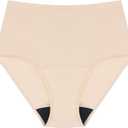 AIRCUTE Washable Urinary Incontinence Protective Underwear for Women Leak Proof Absorbent Reusable Panties 60ML 1 Pack (Beige, Small)