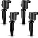 ENA Set of 4 Ignition Coil Pack Compatible with Ford Mazda Mercury Escape Focus Tribute Mariner Transit Connect Fusion Ranger MKZ CMax 2.0L 2.3L 2.5L DOHC Replacement for FD505 DG501 DG504 DG541 DG507