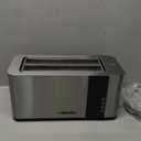 Mueller UltraToast Full Stainless Steel Toaster 4 Slice, Long Extra-Wide Slots for Bagels and Waffles, 6 Browning Levels, LED Display, Cancel/Defrost/Reheat Functions & Removable Tray, Kitchen Gadgets