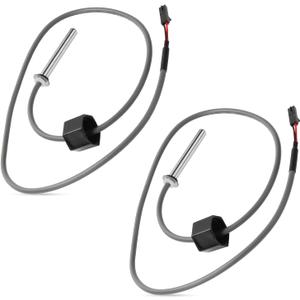 Hot Tub Sensor Spa Parts Replacement for Balboa Spa M7 System,24" Temp/Hi Limit,1/4" Diameter,fit for Balboa Hot Tub Temp Sensor 32016 30344 30042 30382, 2 Pack (black)