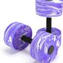 Aquatic Exercise Dumbbells, 2PCS Aqua Fitness Barbells, High-Density EVA-Foam Dumbbell Set, Pool Weights Dumbbells Set for Water Aerobics Weight Loss, Pool Fitness, Water Exercise, 
Item Weight	0.4 Kilograms
 (Purple)