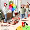 GADFISH 24-inch Spinning Prize Wheel, Ajustable 37"-65" Height Spin Doodle Game Spinner, Storable Prize Wheel Spinner with Stand, Wheel of Fortune Game, 14 Colors