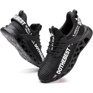 Furuian Steel Toe Sneakers for Men Women Lightweight Safety Shoes Comfortable Puncture Proof Slip On Indestructible Work Shoes 9.5 W x 8M