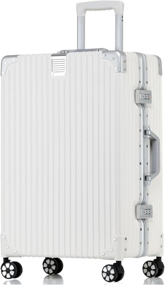 HotWay Carry On Luggage with Aluminum Frame, 20 Inch PC Hard Shell Suitcase with Spinner Wheels and TSA Lock, Lightweight Luggage for Travel (22x14x9 Airline Approved)