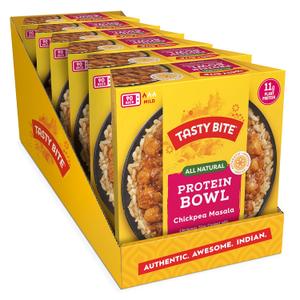 Tasty Bite Indian Style Chickpeas & Rice Bowl, 8.8 Ounce, Pack of 6, Ready to Eat, Organic Brown Rice, Microwaveable, Vegan (EXP 08/31/27)