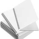 12 Pack Lined Paper Spiral Notebook 5.9 x 8.3 Inches Journal White Notebook A5 160 Pages 80 Gsm Thick Plastic Cover Hardcover Notepad Waterproof Cover for Home Office Business