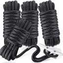 Dock Lines & Ropes Boat Accessories - 4 Pack 3/8" x 15' Double Braided Nylon Dock Lines with 12 Loop Excellent 5800 lbs Breaking Strength Marine Rope for Kayak Pontoon Boats up to 30ft Boating Gifts