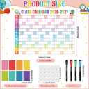 Pasimy 2026-2027 Class Calendar Yearly Wall Calendar Large 35.4"x47.3", 2.2"W x 2.2"H