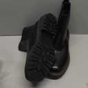 Athlefit Women's Chelsea Ankle Boots Platform Slip On Chunky Heel Lug Sole Leather Booties.9.5